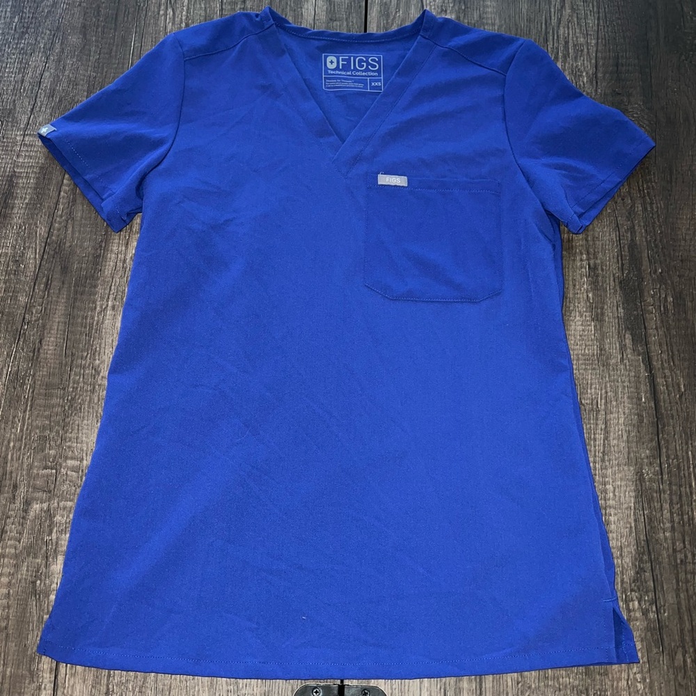 FIGS XXS Deep Royal Blue Catarina Tops